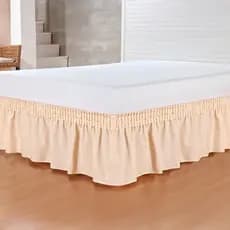 Saia Para Cama Box Colchão Decorativa Ajustável Toque Macio