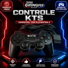 Controle Joystick para PlayStation 2 com Fio PS2 KTS-P2D - KTS