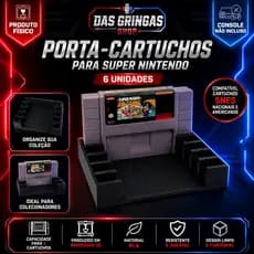 Porta Cartuchos Para Super Nintendo NTSC Americano o Mais Comum