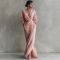 Verão Novo Vestido Simples Com Decote Em V Plissado Na Cintura