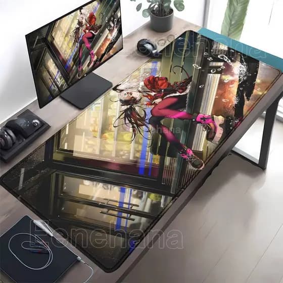 Neverness Para Sempre Mouse Pad XXL Teclado Jogos Impressão HD Mousepad Computador De Escritório Anime Gamer overlock 40