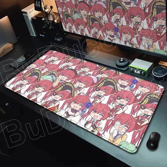 PC Kawaii Girl Hololive Houshou Marine Desktop Mouse Pad Antiderrapante Tapete De Teclado Para Jogos De Computador 900x4