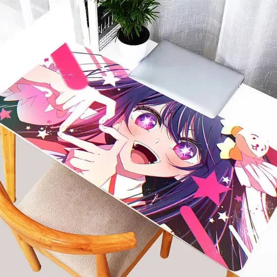 Quente Mouse Pad O-oshi no Ko Esports Bonito Anime Teclado Tapete Acessórios Do Computador Jogos Antiderrapante De Mesa