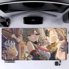 Impressão HD Sandrone Capitano Genshin Impacto gaming Mouse Pad XXL Anime Kawaii Menina Borracha PC Teclado De Escritóri