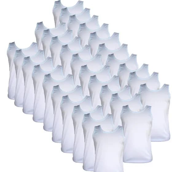 Kit com 30 Regatas TFM Dry Fit Furadinha