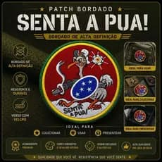 Patch Bordado Senta a Púa 9,5 x 9,5