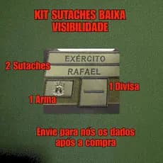 Kit Sutaches Baixa Visibilidade (2 Sutaches + 1 QM + 1 Grad)