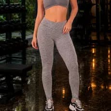 Legging Feminina HMR Jacquard textura Fitness/Academia