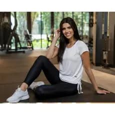 Blusa Feminina HMR com Barra e Manga Fitness/Academia
