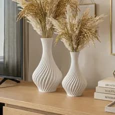 Vasos Decorativos Espiral Moderno Minimalista Sala Rack Quarto Mesa - Várias Cores e Tamanhos