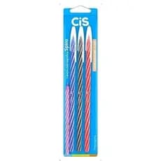 Caneta Esferográfica Cis Ponta Agulha 0.7mm C/ 3 Cores.