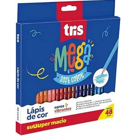 Lapis de Cor Mega Soft Color 48 Cores ( TRIS ).