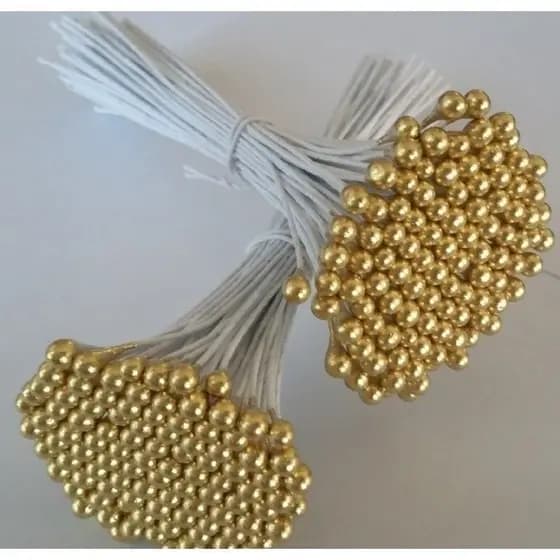 Pistilo Super Dourado Perolizado 50 unidades.