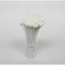 Pistilo Cerejinha branco com 50 unidades, 10cm.