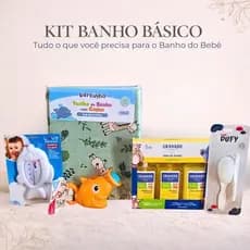 Kit Banho Bebê Básico c/ 5 Itens Granado Shampoo Sabonete Toalha Termômetro Escova Recém-Nascido