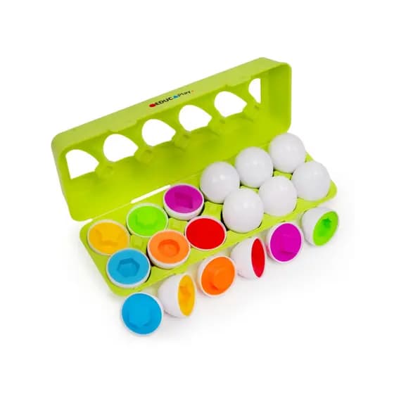 Brinquedo Ovos Didáticos Formas e Cores Infantil Polibrinq
