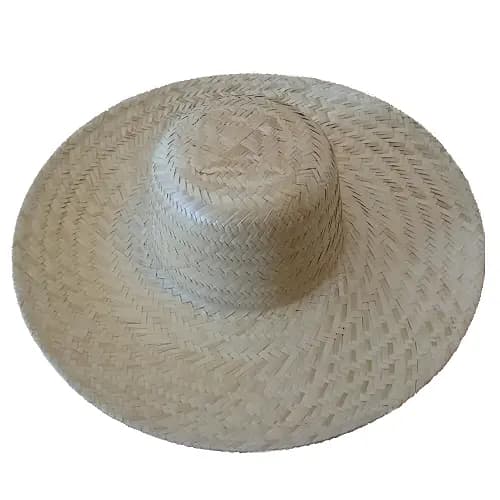 1 Chapéu de palha Duplo aba 14cm