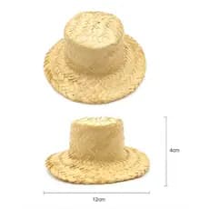 kit 10/20/50 Chapeus de Palha Boneca Miniatura Mini Chapéu p/ Tiara Festa Junina Julina
