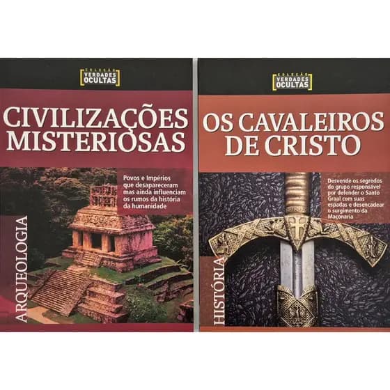 Kit 2 Livros: Coleção Verdades Ocultas: Civilizações Misteriosas e Os Cavaleiros de Cristo