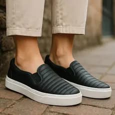Tênis Slip On Feminino Macio Casual Iate Calce Fácil Confortável Promoção Confort Dia a Dia