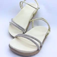 Papete Feminina Confortavel Chinelo Papete Infantil Sandália Blilho Strass