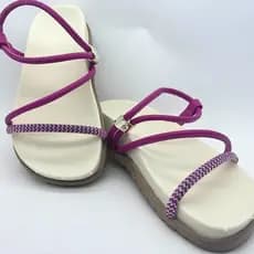 Papete Feminina Confortavel Chinelo Papete Infantil Sandália Blilho Strass Com Regulagem