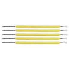 Kit com 5 Espátulas Palito de Unhas em Inox com Silicone cor Amarelo Candy - Coleção Candy Colors - Talita Cardozo