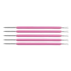 Kit com 5 Espátulas Palito de Unhas em Inox com Silicone cor Lilas Candy - Coleção Candy Colors - Talita Cardozo