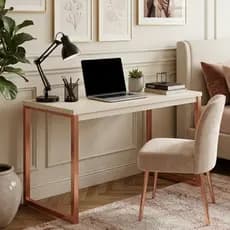 Mesa De Computador Escrivaninha Industrial 90 CM Pés de Ferro  Resistente  Mesa de Escritório Home Office Luxo- Cores