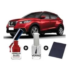 Tinta Tira Risco Automotiva Kicks 2021 2020 Vermelho Malbec