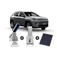 Tinta Tira Risco Automotiva Compass Cinza Antique 2019 2020
