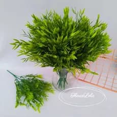 Buque de Folhagem artificial com folhas artificiais verde com 5 galhos P/ decoracao de vaso,arranjos,plantas artificiais