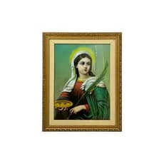 QUADROS RELIGIOSOS DE LUXO - SANTA LUZIA - 50CMx40CM COM VIDRO.