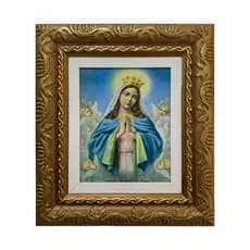 Quadro de Luxo Nossa Senhora da Guia 37x42cm Resinado.