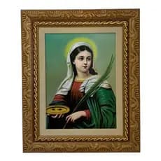 Quadro Santa Luzia Decorativo Imagem Resinada 57x47