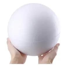Bola Bolinha Isopor 250mm 25cm Branco De Encaixe  Decoração, Artesanato, Eventos e Festas Bola Oca1 Unidade
