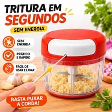 Triturador Manual De Alimentos Cozinha 3 Lâminas Portátil Sem Energia Fácil Uso