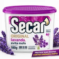 Evita Mofo Secar 180g Anti Umidade Armário Guarda Roupa Desumidificador Lavanda