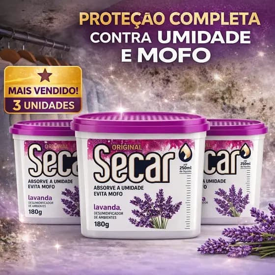Kit 3 Evita Mofo Secar 180g Anti Umidade Armário Guarda Roupa Desumidificador