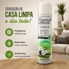 Odorizador de Ambientes Secar Spray Bamboo do Tibete Elimina Odores Perfuma Casa Cheiro Limpo 360ml