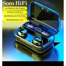 Fone Bluetooth Sem Fio TWS Som Hi-Fi Display Digital Controle Touch