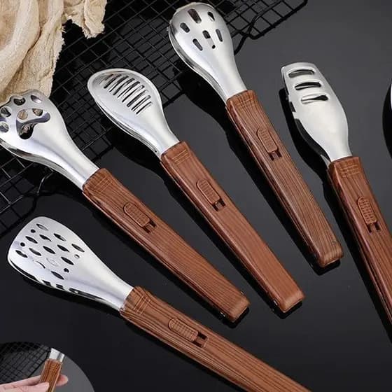 Pinças para alimentos em aço inoxidável, ferramentas de cozinha, pinças para churrasco, pinças para pão, bife