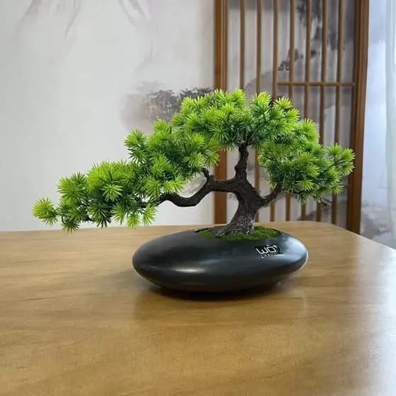 Bonsai Artificial de Plástico - Decoração Realista para Casa e Escritório