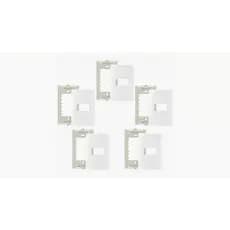 Kit 5 unidades Placa com Suporte 4x2 1 Posto Sleek Margirius 16026