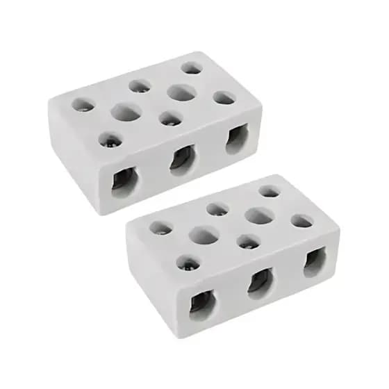 Conector Chuveiro de Porcelana Tripolar 50a 16mm 2un Branco sindal entrada energia atacado
