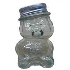 Pote Baleiro de Vidro 80ml Ursinho Bala Doce Com Tampa