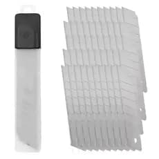 Jogo De 50 Lâminas Refil 18mm Em Aço Inox Reforçado