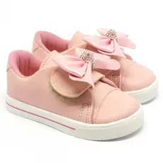 Tênis Infantil Feminino com Laço Moda Estilo e Elegância Blogueirinha