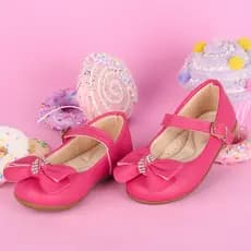 Sapatilha Infantil Menina Verniz e Fosca com Laço e Strass Fivela Festa Conforto Elegante Daminha Casual