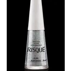 Esmalte Risqué Glittler Prata As Mil Purpurinas 8ml